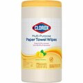 Clorox Paper Towel Wipes, Multipurpose, LemonVerbena, 75Shts, WE CLO32578